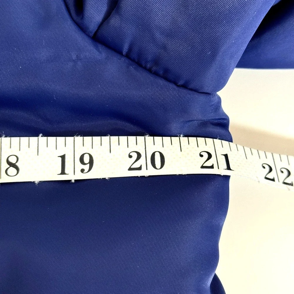 J.Crew Double Breasted Peacoat S Primaloft Puffer Blue Gold Buttons Pockets‎ - Picture 15 of 16